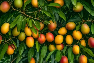 Organic orange garden fruit orchard background