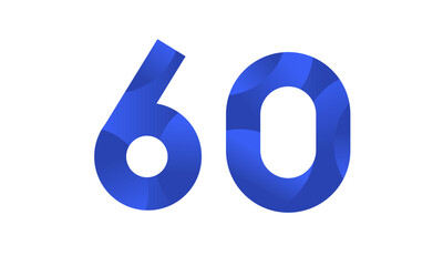 Blue Beach Number Modern Business Logo