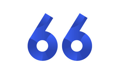 Blue Beach Number Modern Business Logo