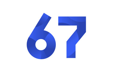 Blue Beach Number Modern Business Logo