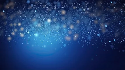 Fotobehang Blue Glitter Particles Background. Elegant Bokeh Shine Modern Template. Grand Luxury Premium Corporate Abstract Design Template,,particle blue   © Planetz
