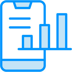 Mobile Bar Graph vector design icon . svg