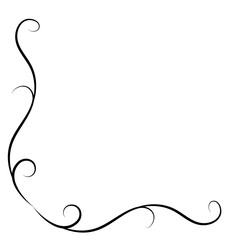 Swirls corner border