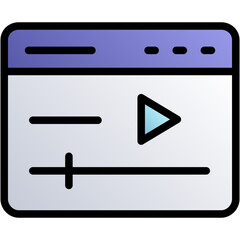 Fototapeta premium Video Marketing vector design icon . svg