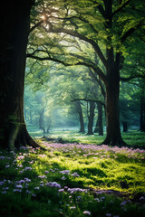 morning in the woods