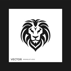 Lion head monogram logo, elegant creative company brand, luxury identity symbol
