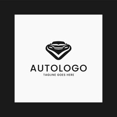 Automotive logo design, simple elegant car brand, minimalist race symbol