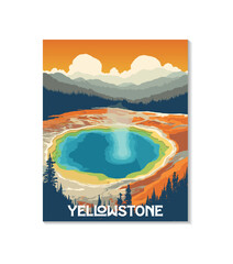 Yellowstone National Park Vector Art