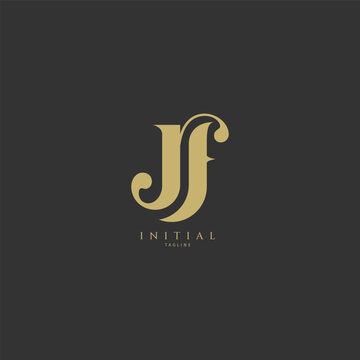 J, F, JF handwriting logo of initial signature