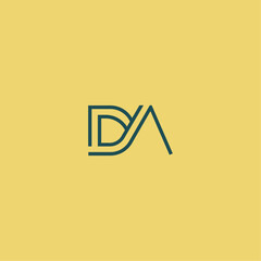 creative logo design letter DA
