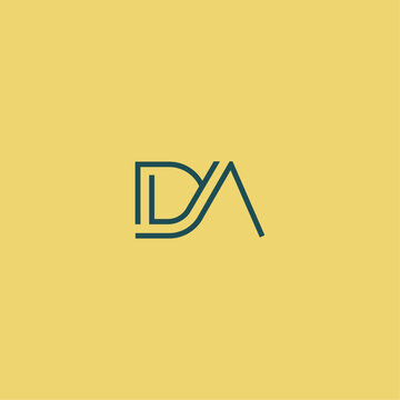 creative logo design letter DA