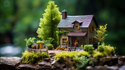 Miniature real estate house for sale