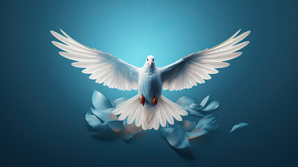 white dove flying in the sky, nternational Day of Peace concept