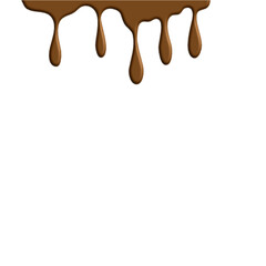 Fototapeta premium Melted chocolate dripping Vektor illustration