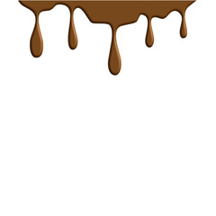 Melted chocolate dripping Vektor illustration