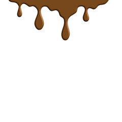 Melted chocolate dripping Vektor illustration