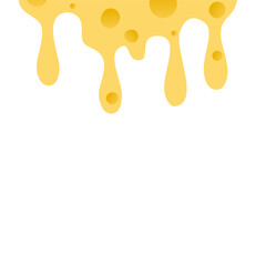 melting cheese drops set illustration