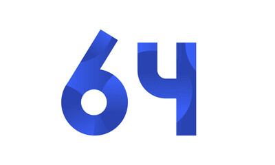 Blue Beach Number Modern Business Logo
