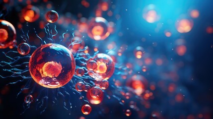 The uncontrolled division of cells