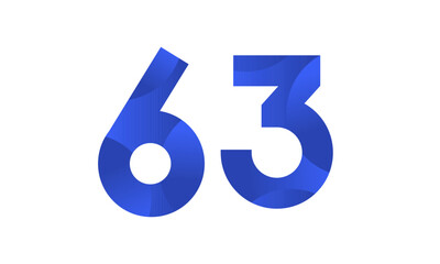 Blue Beach Number Modern Business Logo