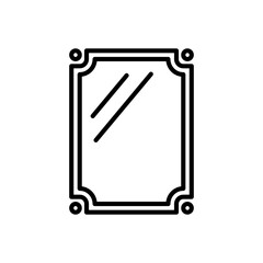 mirror vector icon in line style
