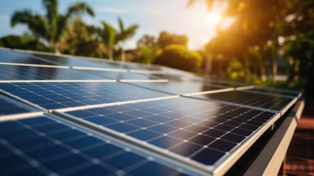 Solar panels provide clean energy to power our home