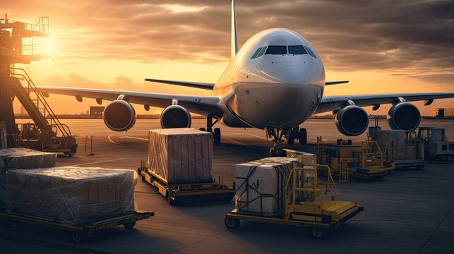 Air cargo freighter Logistics import export goods of freight global
