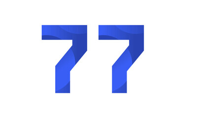 Blue Beach Number Modern Business Logo