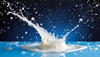 Obraz na płótnie Canvas Sensory Delights: Milk Splash in Color