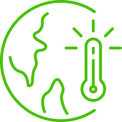 climate change line icon illustration