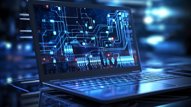 Software web development programming concept.Digital technology, software development concept. Coding programmer, software engineer working on laptop virtual screen
