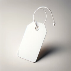 Fototapeta premium Blank White Label Tag with String Loop