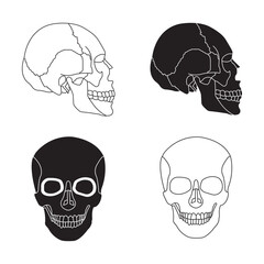 Human skull icon