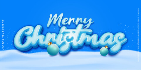 vector editable text effect christmas 3d text style effect