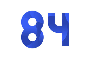 Blue Beach Number Modern Business Logo