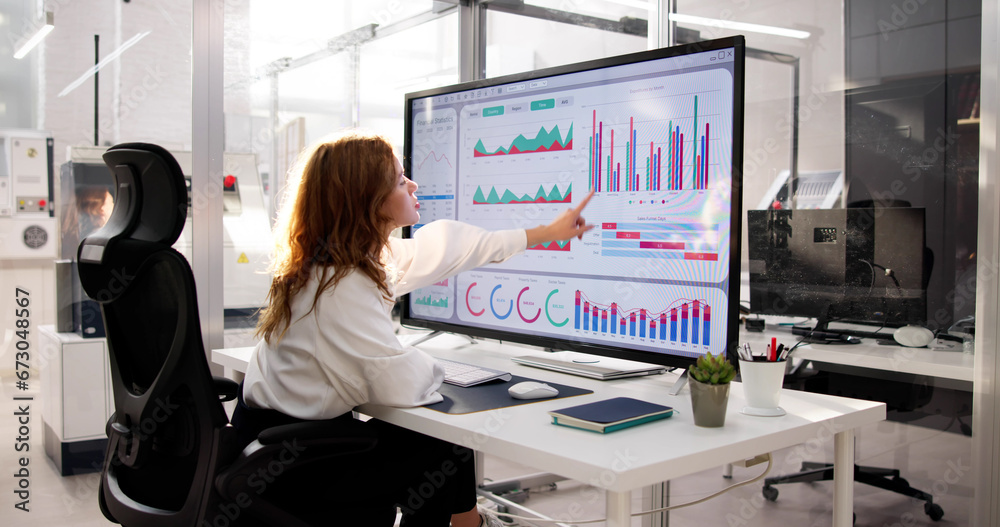 Poster financial business analytics data dashboard