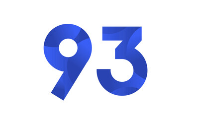 Blue Beach Number Modern Business Logo