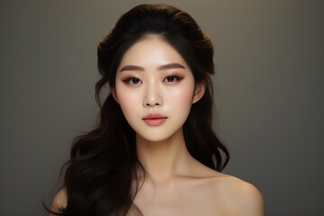 korean wedding make up look. Generative AI
