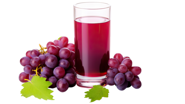 purple grape juice, isolated on transparent background cutout