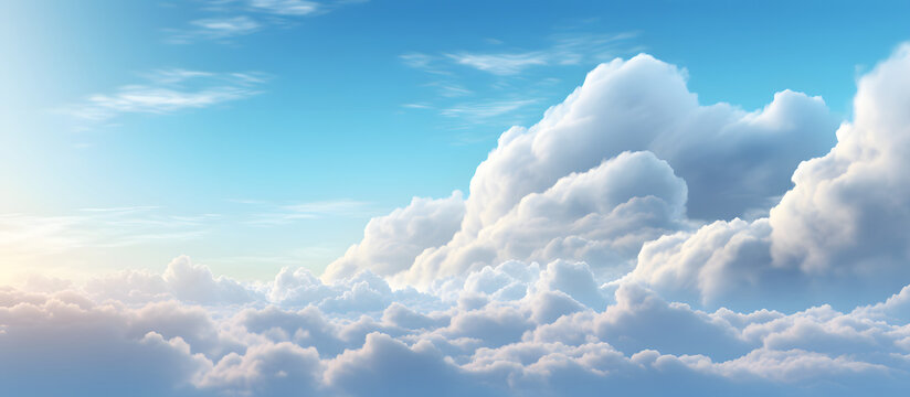 Sky background, point of view from airplane