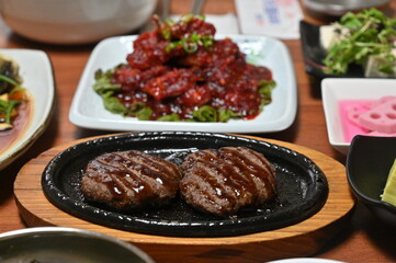 Korea food Grilled Short Rib Patties