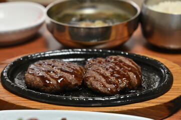 Korea food Grilled Short Rib Patties