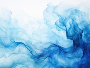 Abstract Ink Wave: Ice Blue and Navy Splashes