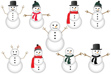 Free vector flat christmas element collection