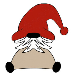 Santa Claus cartoon. Christmas Santa Gnome. Illustration in cartoon style.