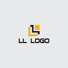 Fototapeta premium LL letter Monogram logo design 