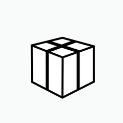 Gift Icon. Parcel, Anniversary Present. Prize, Surprise Element Symbol - Vector.