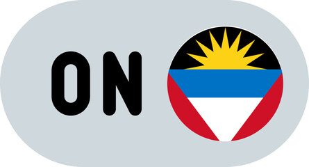 Antigua and Barbuda  flag Icon on Monitor