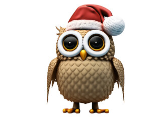 3d Christmas owl