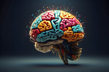 human brain anatomy - obrazy, fototapety, plakaty